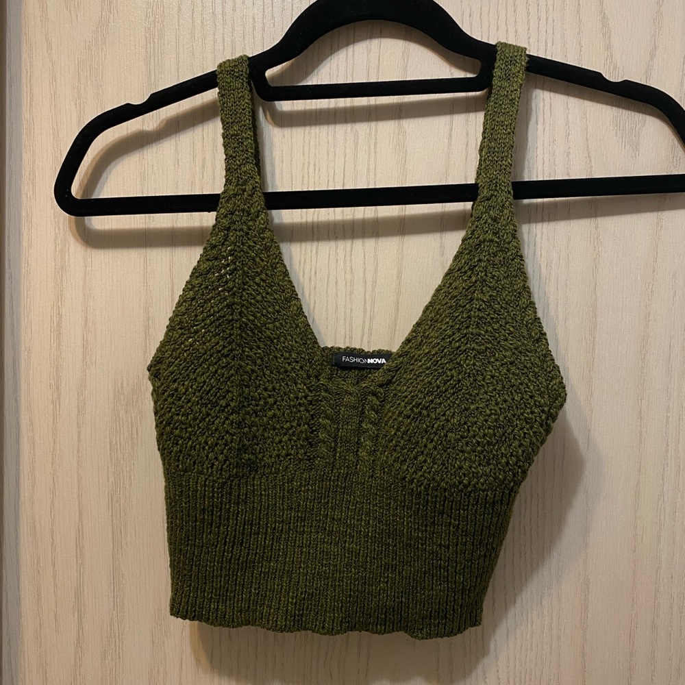 Knit crop top